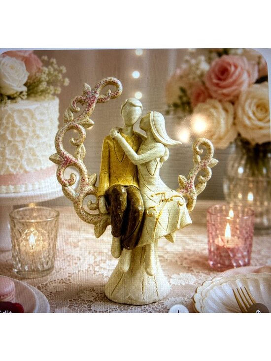 unbranded Other - Romantic Couple Figurine Wedding Anniversary Engagement Love Decor 5"